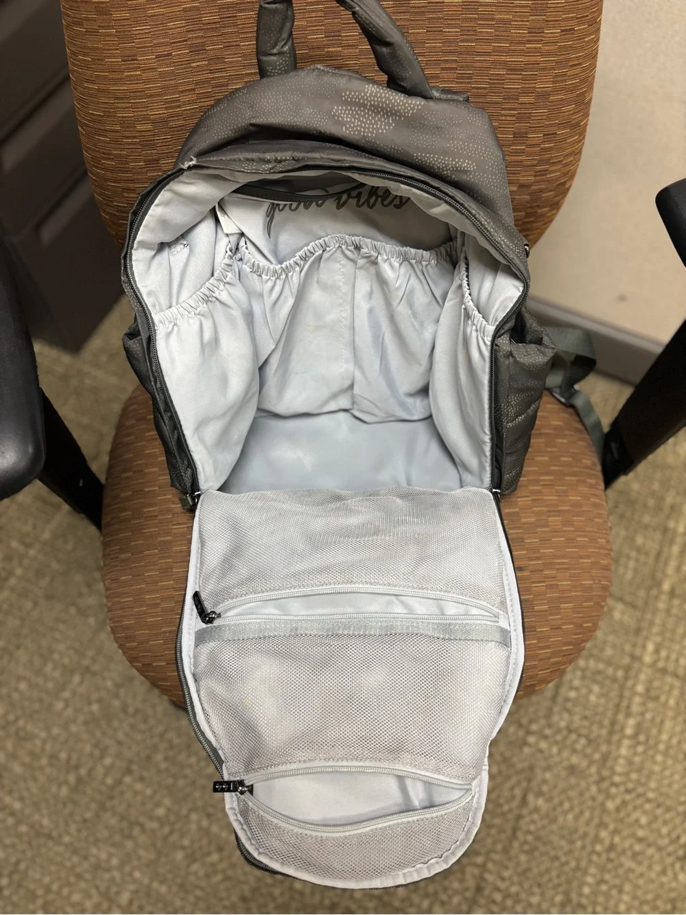 Itzy Ritzy Dream Diaper Bag Backpack w/Changing Pad in Cloud Camo